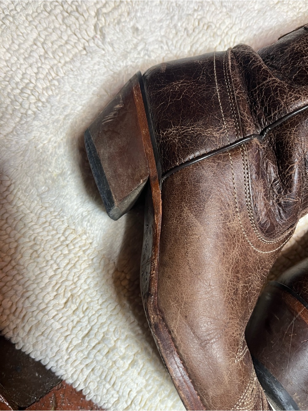 Tony llama women’s western cowgirl boots 10B Chocolate Perfectly distressed 1238 - Picture 7 of 9